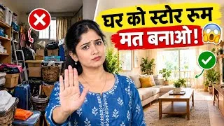 Thumbnail: घर को Store Room मत बनाओ 😱 Home Organization | Housewife Motivation | Cleaning Tips | Sneha Vlogs