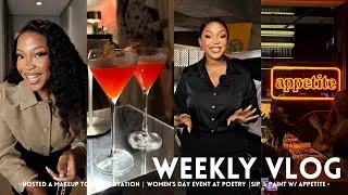 Thumbnail: WEEKLY VLOG: Hosted a makeup touch up station | Women’s day at poetry | Sip & Paint w/ appetite 