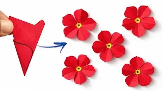 Thumbnail: How To Make Paper Flowers | Periwinkle Flowers Making With Paper | DIY Paper Flower Periwinkle 