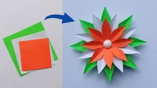 Thumbnail: Independence Day Paper Flower | Tricolor Paper Flower Making Idea | Diy Independence Day Craft