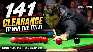 Thumbnail: RONNIE O'SULLIVAN'S 141 CLEARANCE 🤯 To Win The 2016 Welsh Open Title!