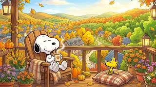 Thumbnail: Coffee Under Autumn Skies with Snoopy 🍂☕ Cozy Jazz for Golden Leaves & Slow Mornings