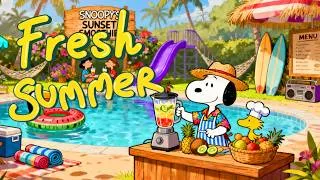 Thumbnail: Fresh Summer with Snoopy 🌺 Cozy Jazz for Golden Sunshine & Peaceful Coffee Moments at Snoopy Station