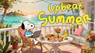Thumbnail: Snoopy's Summer Cafe Morning 🍊🌞🥞 Happy Jazz for Ocean Breeze & Breakfast by Snooze Jazz
