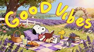 Thumbnail: Snoopy's Summer Picnic in the Lavender Garden 🌞💜 Gentle Jazz for Peaceful Summer Moments