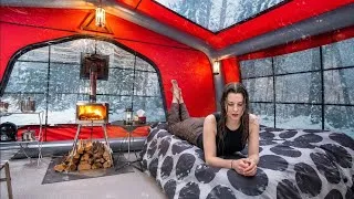 Thumbnail: Solo Winter Camping in a See-Through Tent