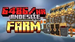 Thumbnail: This Andesite Farm Runs FOREVER | Minecraft Create Mod