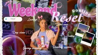 Thumbnail: Weekend Reset Routine ☀️summer edition☀️||   Deepclean , Laundry,Haircare & much more.