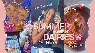 Thumbnail: ☀️Summer Diaries 001 📔Realistic chats,Baking ,Painting session  [ just trying to organize my life ]