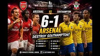 Thumbnail: ARSENAL HUMILIATED SOUTHAMPTON! 😱 | 6-1 Goal Fest That Left Fans Speechless!🔥 🔥