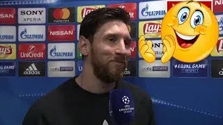 Thumbnail: "Messi" talking about "Ronaldo" hatrick against Atletico Madrid