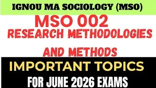 Thumbnail: IGNOU MSO 002 IMPORTANT TOPICS | JUNE 2026 EXAM | RESEARCH METHODOLOGIES AND METHODS #ignouexam2026