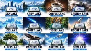 Thumbnail: Every Intel Lake Explained. From Skylake to Nova Lake