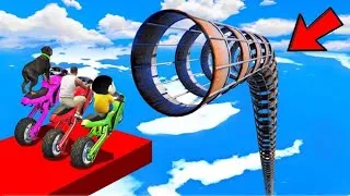 Thumbnail: SHINCHAN AND FRANKLIN TRIED THE LONGEST IRON TUNNEL BIKE PARKOURCHALLENGE GTA 5