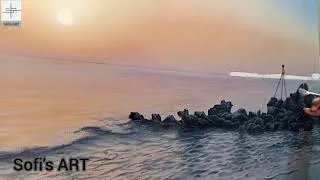 Thumbnail: Realistic Seascape Oil Painting Time-lapse