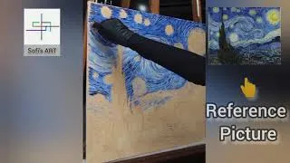 Thumbnail: Starry Night Oil Painting - Timelapse