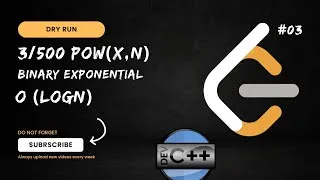 Thumbnail: 🚀 LeetCode 3/500 – Pow(x, n) Explained | Binary Exponentiation Dry Run