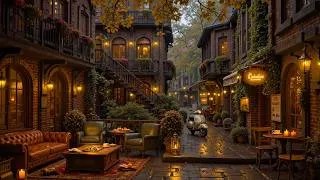 Thumbnail: Deep Autumn at Cozy Coffee Alley | Soothing Jazz Background For Positive July & Stress-Relief