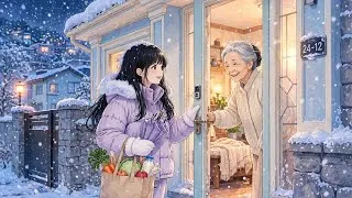 Thumbnail: A Perfect Quiet Winter Night With Grandma ❄️☃️/Gentle SnowFall &Dinner With Grandma /Studio Ghibli 