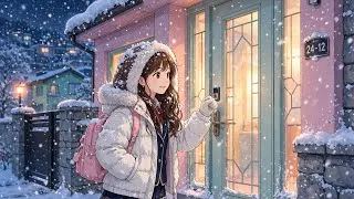 Thumbnail: A Perfect Quiet Winter Night ❄️💕🥹| Gentle Snowfall, Family Dinner & Cozy Study Vibes | Studio Ghibli