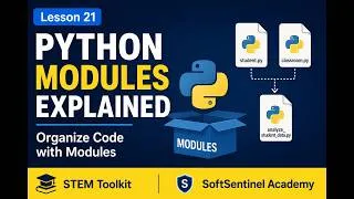 Thumbnail: Python Modules Explained | Organize Code with Modules | Learn Python in 5 Minutes | STEM Toolkit