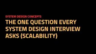 Thumbnail: The ONE Question Every System Design Interview Asks (Scalability Explained)