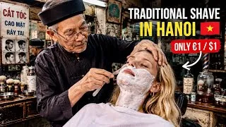 Thumbnail: I Got a Traditional Shave in Vietnam for ONLY €1! 🇻🇳🪒 in Hanoi