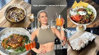 Thumbnail: What I Eat in a Week | Healthy, homemade, high protein & balanced meals | Easy recipes