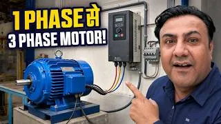 Thumbnail: 3 Phase Motor को Single Phase में कैसे चलाएं? | Solar VFD + Hybrid Inverter