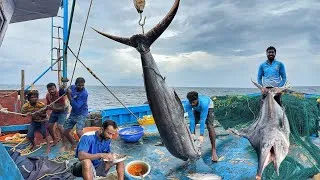 Thumbnail: 🌊 The Ocean Turned Wild… Then They Caught a Monster Fish! 🎣 | Extreme Deep Sea Fishing