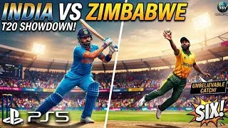 Thumbnail: India vs Zimbabwe Epic T10 Thriller! 🇮🇳 vs 🇿🇼 | Cricket 24 Gameplay