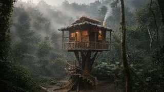 Thumbnail: Alone in the Forest, He Built a Beautiful Treehouse From Scratch