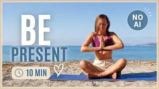 Thumbnail: 10 Min Mindfulness Meditation 🌿 | Find Calm in the Present Moment (No AI)