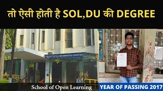 Thumbnail: Finally, I got my Original Degree from DU, SOL I SOL Updates