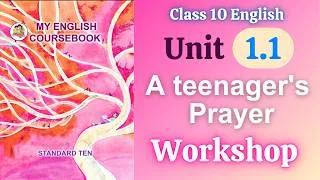 Thumbnail: a teenager's prayer English workshop unit 1.1 solutions class 10th maharashtra board