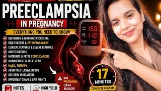 Thumbnail: Preeclampsia 🚨 | Hypertension in Pregnancy | MgSO₄ & Management + Notes 💥 | 17 Min