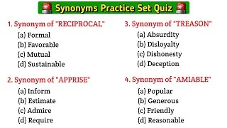 Thumbnail: Synonyms words for Competitive Exams | Vocabulary words english learn | Synonyms words in english