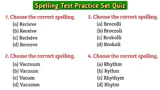 Thumbnail: Spelling Test | English Spelling practice | Correct Spelling | Correct spelling of words in english