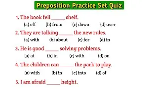 Thumbnail: Preposition objective questions | Preposition in english grammar | Use of prepositions in english