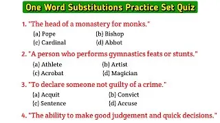 Thumbnail: One Word Substitutions for all competitive exam | One word substitution for ssc exams