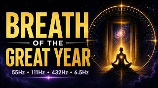 Thumbnail: Great Year COSMIC TIME GATEWAY JOURNEY 𓂀  432Hz Shimmer • 111 HZ • 6.5Hz Binaural Rose Breath