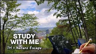 Thumbnail: 1 HOUR STUDY WITH ME 🌳 | Oslo City | Nature Sounds | No Music | No Breaks [with timer]