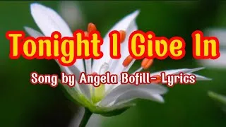 Thumbnail: Tonight I Give In by Angela Bofill- Lyrics