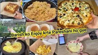 Thumbnail: Barish Ko Enjoy krte Pareshani ho gye|Foodpanda Order as a Homechef|Lunchtime me bnaya Chicken Pulao