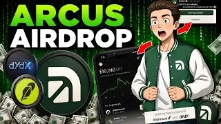 Thumbnail: New Crypto Airdrop 2026 | Arcus Airdrop Full Detailed Guide | New Dex Airdrop By DYDX & Robinhood 🪂