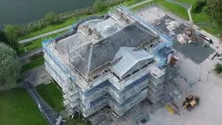 Thumbnail: Scaffolding works at The Haining House in Selkirk