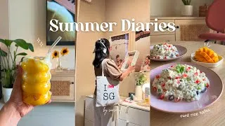 Thumbnail: Cozy Summer Day in my life 🌤️ | Cooking, Shopping & Mango milkshake 🥭 | Aesthetic ASMR vlog 🍃
