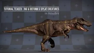 Thumbnail: Tutorial Teaser — Rig & Deform G-Splat Creatures in Houdini