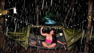 Thumbnail: FULL VIDEOS - 2 DAYS CAMPING IN THE RAIN - BY THE WATERFALL - RELAXING SATISFY - ASMR