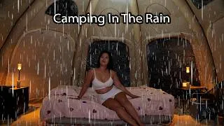 Thumbnail: Camping In The Rain ⛈️ Peaceful Scenery 🌈Delicious Food 🍲 Cozy In a Luxury Tent - RELAXING SATISFY